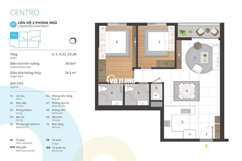 Cho thuê căn hộ 02 phòng ngủ đầy đủ nội thất giá 13.5 trtháng tại tòa Centro Kosmo Tây Hồ (1) Cho thuê căn hộ 02 phòng ngủ đầy đủ nội thất giá 13.5 tr/tháng tại tòa Centro Kosmo Tây Hồ